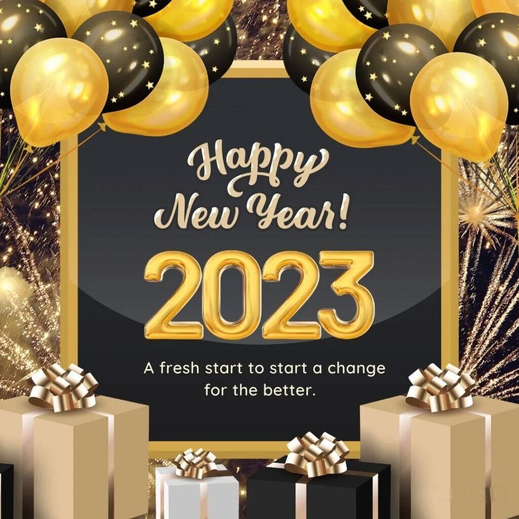 happy new year with golden and black balloons and gifts decorations happy-new-year-with-golden-and-black-balloons-and-gifts-decorations