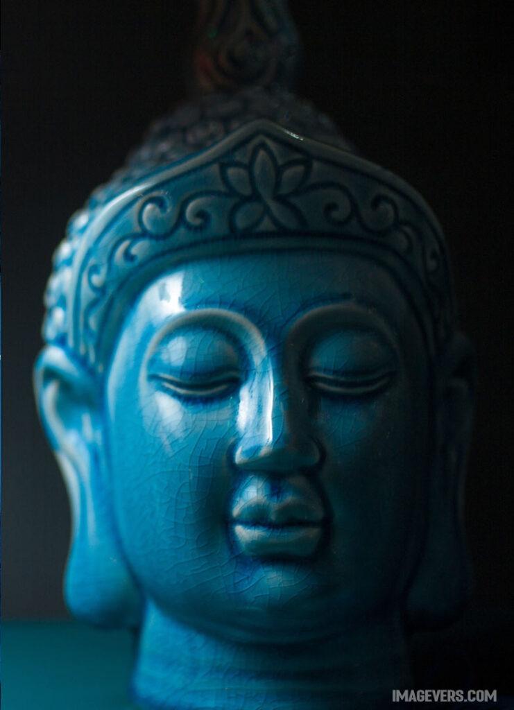 Blue-Buddha-Ceramic-Head-Figurine