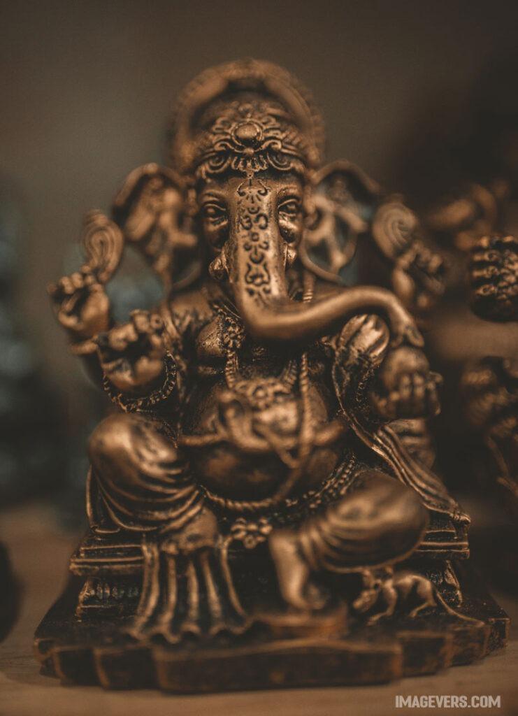 Brass-colored-Lord-Ganesha-Figurine